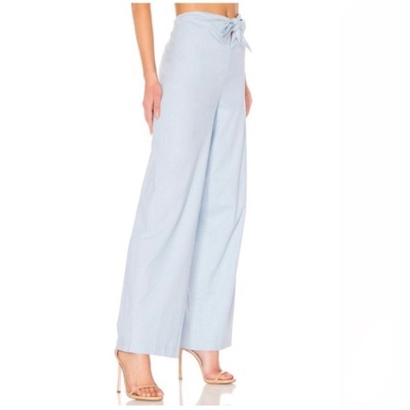 LPA Tie Front Pant in Light Blue Size XS from REVOLVE - Picture 3 of 6